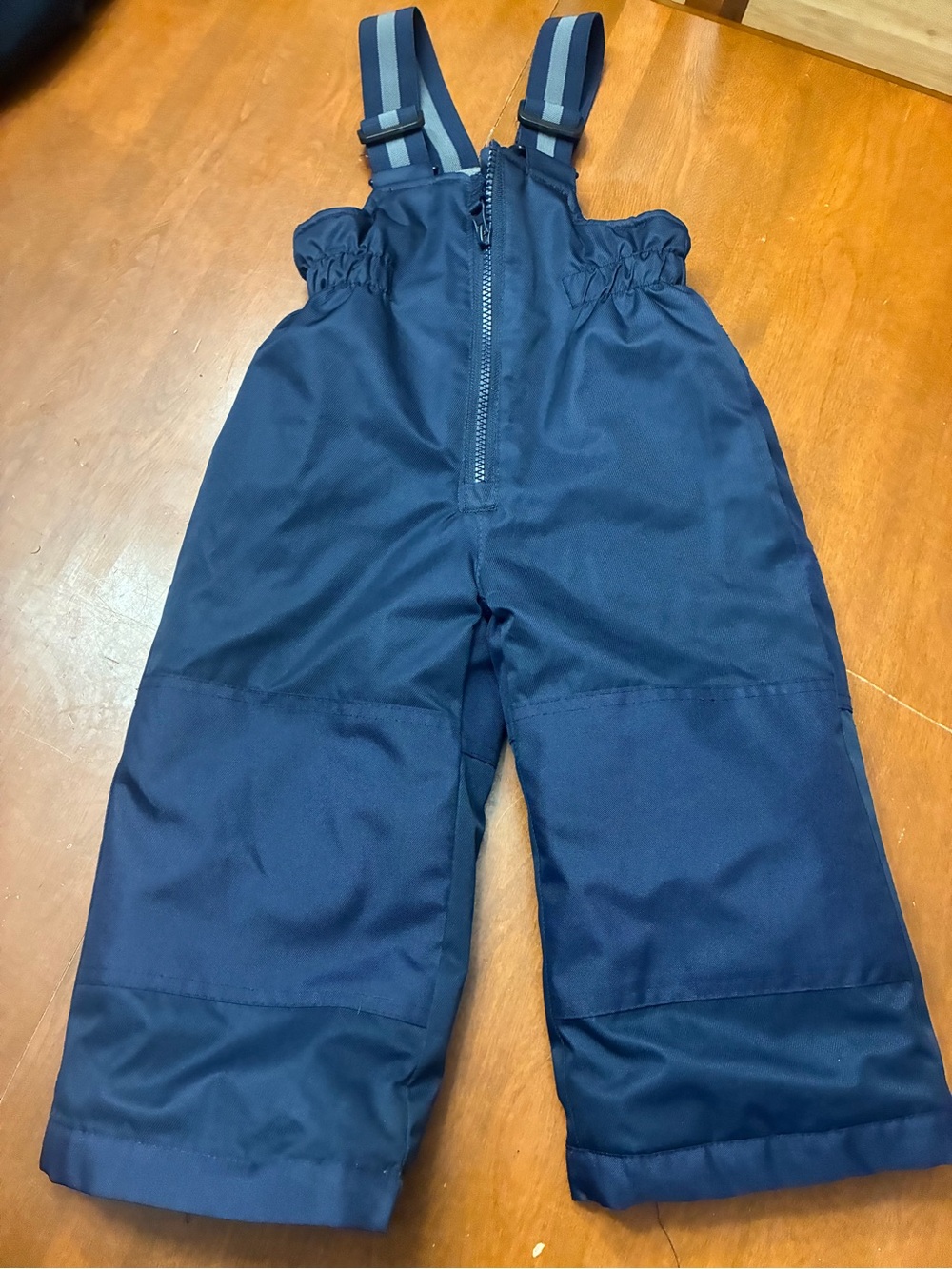 George Navy Blue Kids Waterproof Snow Overalls with Striped Straps